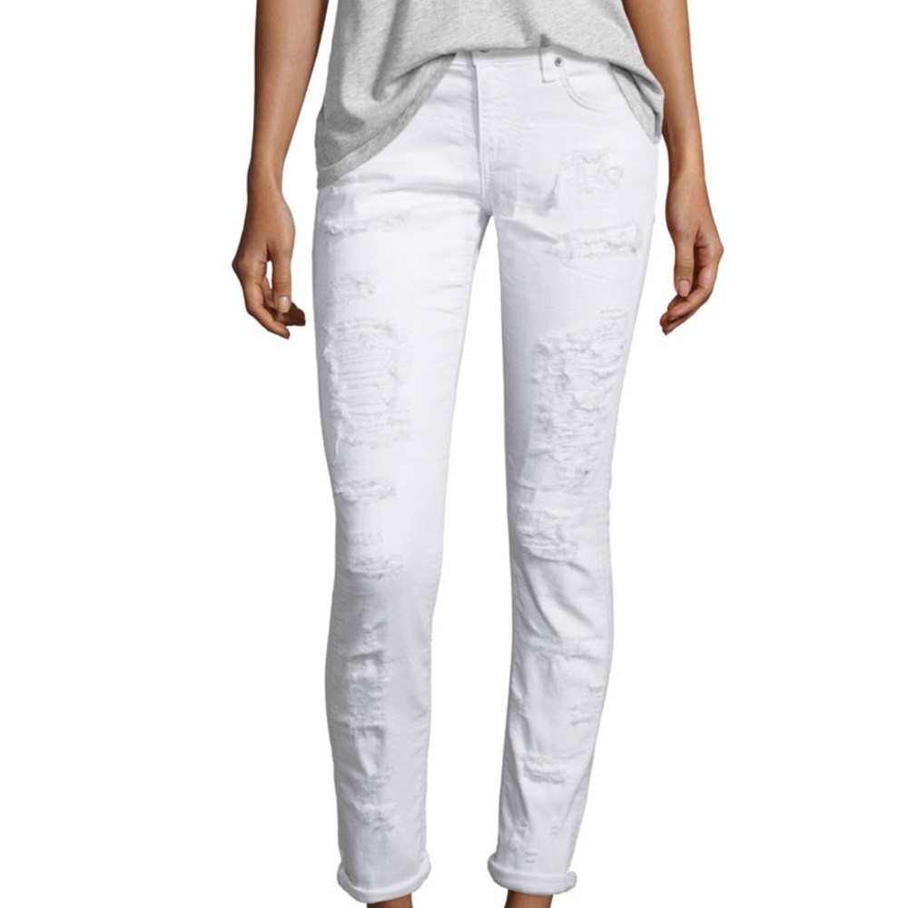Rag & Bone Dre Brigade Distressed Cropped Skinny Jeans- Size 25 - Picture 5 of 7